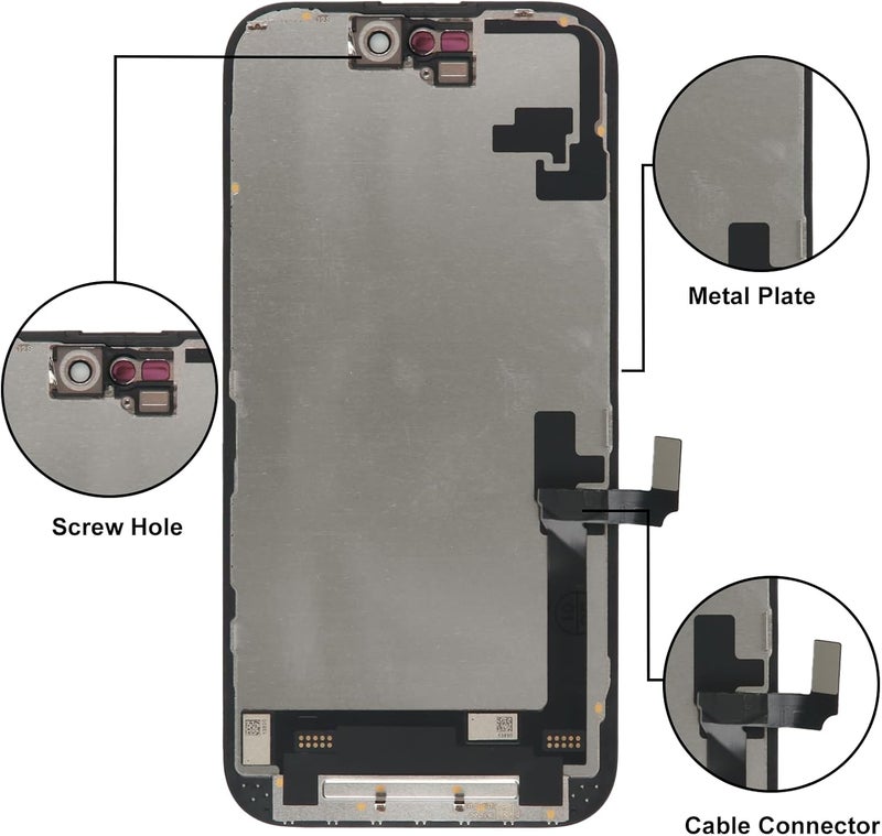 LL TRADER Screen Replacement for iPhone 16 6.1" LCD Retina FHD Display COF Touch Screen Digitizer with Repair Tool Kits, Waterproof Tape, Screen Protector - Image 3